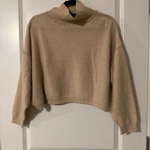 Free People Tan Cowl Neck Sweater